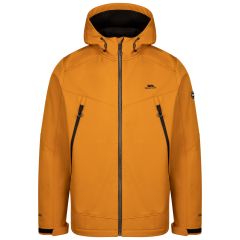 Mens Softshell Hooded Jacket TP75 Hubbard in Ginger, Front view on mannequin