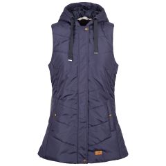 Trespass Women's Casual Gilet Juniper in NAVY, Front view on mannequin