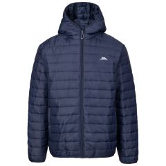 Trespass Men's Padded Jacket Kelmarsh in NAVY, Front view on mannequin