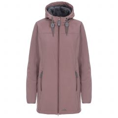 Trespass Womens Lightweight Softshell Jacket Kirsten Dusty Heather, Front view on mannequin