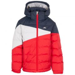 Trespass Mens Casual Jacket in Red Layout, Front view on mannequin