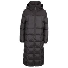 Women's DLX Down Jacket Mering in BLACK, Front view on mannequin