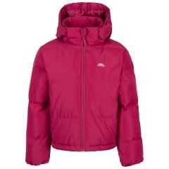 Girls  Casual Jacket Missie in Berry, Front view on mannequin