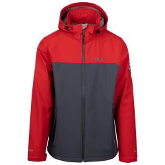 Mens Softshell Jacket Moyler In Red, Front view on mannequin