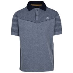Mens Tp75 Active Polo T-Shirt Nab in NAVY MARL, Front view on mannequin