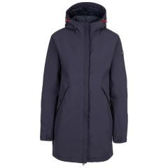 Trespass Women's Waterproof Jacket TP75 Overcast in NAVY, Front view on mannequin
