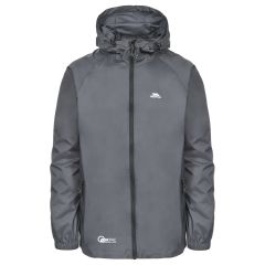Trespass Adults Waterproof Packaway Jacket in Grey Qikpac