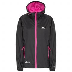 Trespass Womens Waterproof Packaway Jacket Qikpac in Black