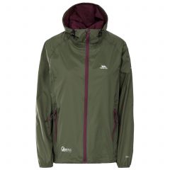 Qikpac Women's Waterproof Packaway Jacket in Khaki, Front view on mannequin