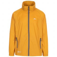 Trespass Adults Waterproof Packaway Jacket in Maize Qikpac X, Front view on mannequin