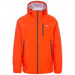 Trespass Men's Waterproof Jacket in Black Rakenfard, Front view on mannequin