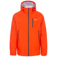 Trespass Men's Waterproof Jacket TP75 Rakenfard in FLAME, Front view on mannequin