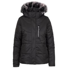 Women's Waterproof Jacket TP75 Recap in BLACK, Front view on mannequin
