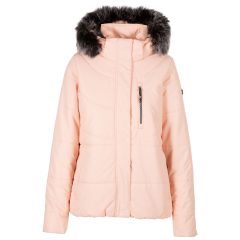 Women's Waterproof Jacket TP75 Recap in Light rose, Front view on mannequin