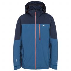 Tappin Men's Waterproof Jacket in Blue, Front view on mannequin