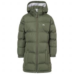 Tiffy Girls' Padded Casual Jacket in Khaki, Front view on mannequin