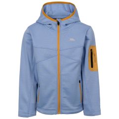 Trespass Kids Fleece Timorous in Cornflower, Front view on mannequin