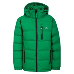 Tuff Boys' Padded Casual Jacket in Green, Front view on mannequin