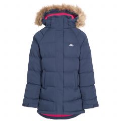 Unique Kids' Water Resistant Padded Jacket in Navy, Front view on mannequin