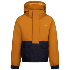 Boys Waterproof Jacket Zeppe In Ginger, Front view on mannequin