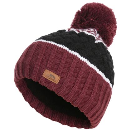 Trespass Kids' Knitted Bobble Hat Axel in Fig