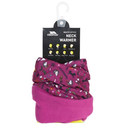 Trespass Kids Neck Warmer Microfleece Callaghan Unicorn Print