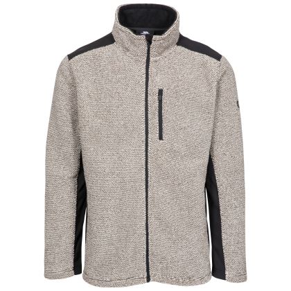 Faratino Men's Knitted Striped Fleece Jacket - TRF, Front view on mannequin