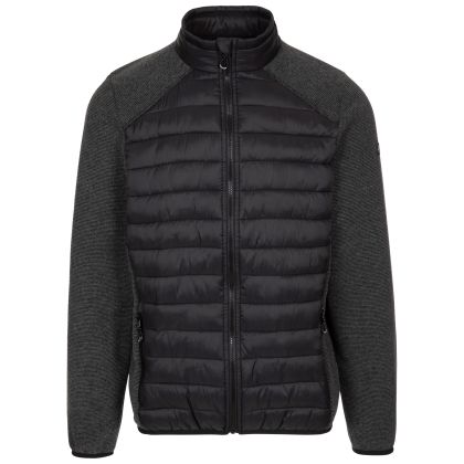 Trespass Mens Fleece Jacket Hybrid Full Zip Jynxter Black