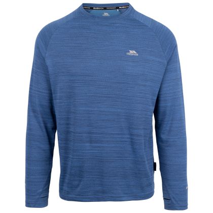 Mens Active Top Tp75 Adamo in Navy Marl, Front view on mannequin