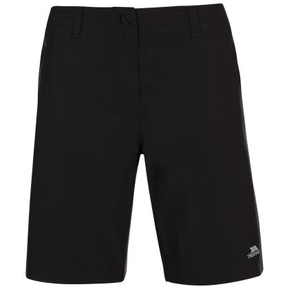Trespass Women's Shorts Agreeable IN BLACK, Front view on mannequin