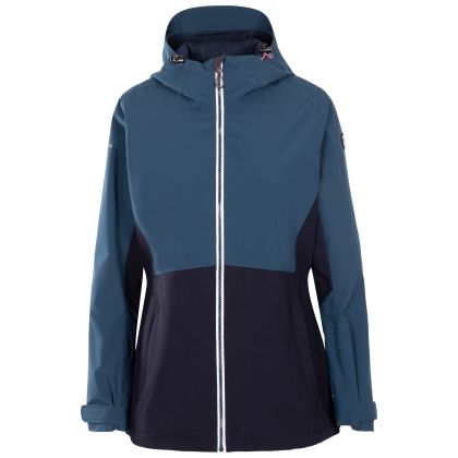 Trespass Women's Waterproof Jacket TP75 Alfresco in NAVY, Front view on mannequin