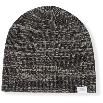Aneth Marl Beanie in Grey, Hat at angled view