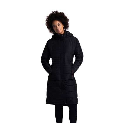 Trespass Women's Down Jacket Bitsy in BLACK, Front view on mannequin