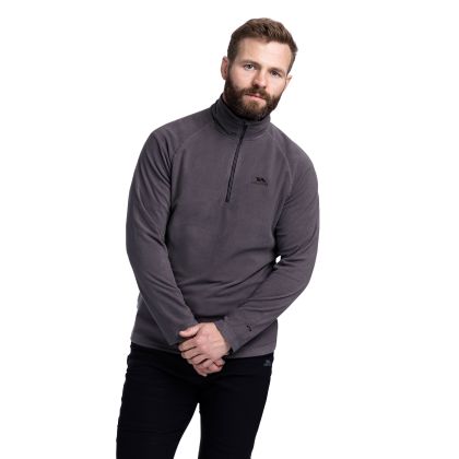 Trespass Mens 1/2 Zip Microfleece in Grey Blackford