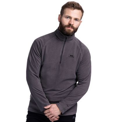 Trespass Mens 1/2 Zip Microfleece in Grey Blackford