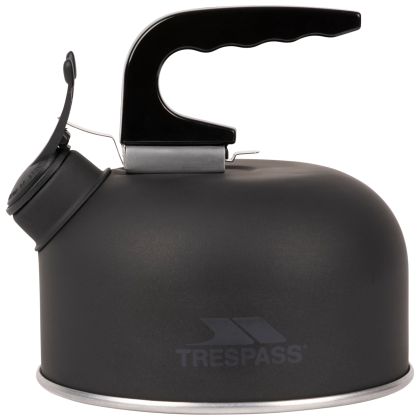 Aluminium Camping Kettle In Matt Black, Front view