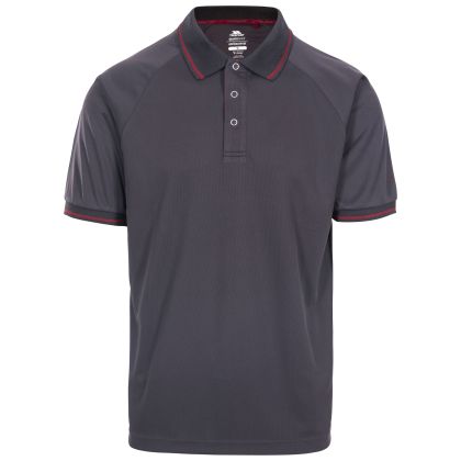 Trespass Mens Quick Dry Polo Shirt in Grey Bonington