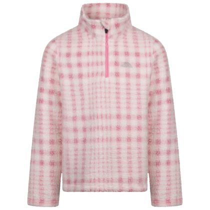 Kids Half Zip Fleece AT200 Booker in Sweetpink, Front view on mannequin