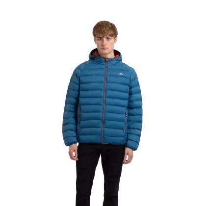 Men s Padded Jacket Bosten in BLACK _ NAVY BLUE, Front view on mannequin