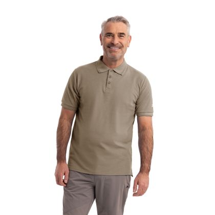 Mens Casual Polo Shirt Brave in HERB, Front view on mannequin