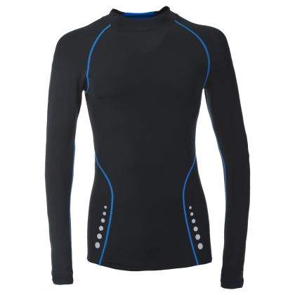 DLX Mens Quick Dry Long Sleeve Active T-Shirt in Black Brawn
