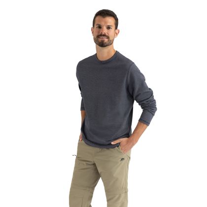 Mens Casual Sweater Calverley In Dark Flint Marl