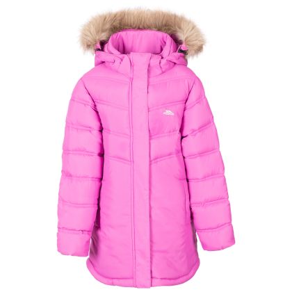 Trespass Kids Casual Jacket Charming in Pink, Front view on mannequin