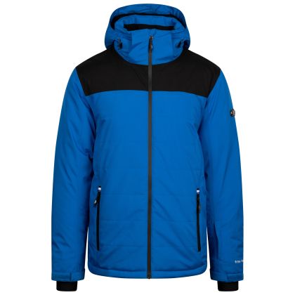 Trespass Mens Ski Jacket Christopher in Blue, Front view on mannequin