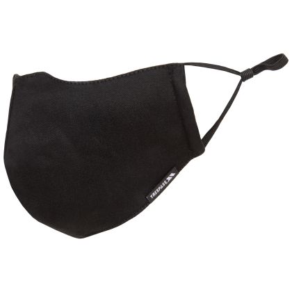 Cloth Face Mask with 3 Filters in Black, Front view