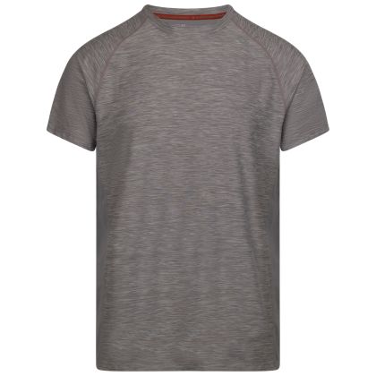 Trespass Mens DLX Active Top Cooper in Platinum Marl, Front view on mannequin