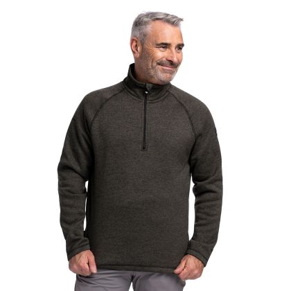 Mens Fleece Corsham in Dark Vine Marl