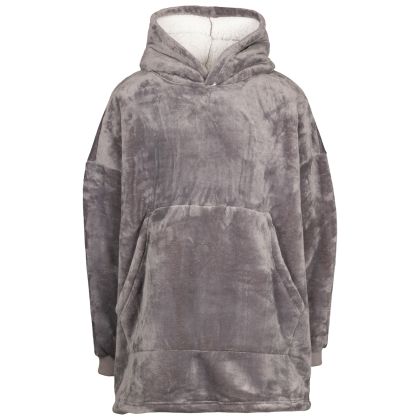 Trespass Unisex Sweatshirt Cosiness in Storm Grey, Front view on mannequin