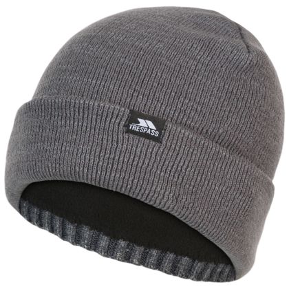 Trespass Adults Beanie Hat Reflective Double Layer Crackle, Hat at angled view