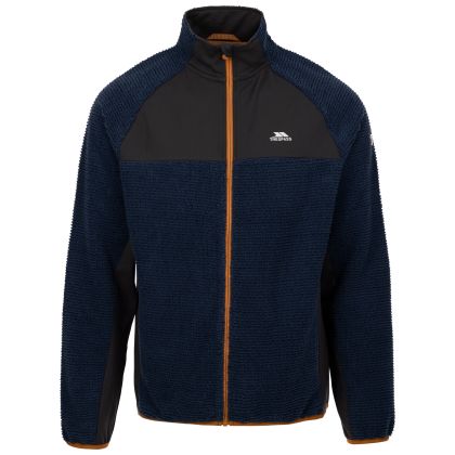 Trespass Mens Fleece Jacket At200 Cranwell in Smokey Blue, Front view on mannequin